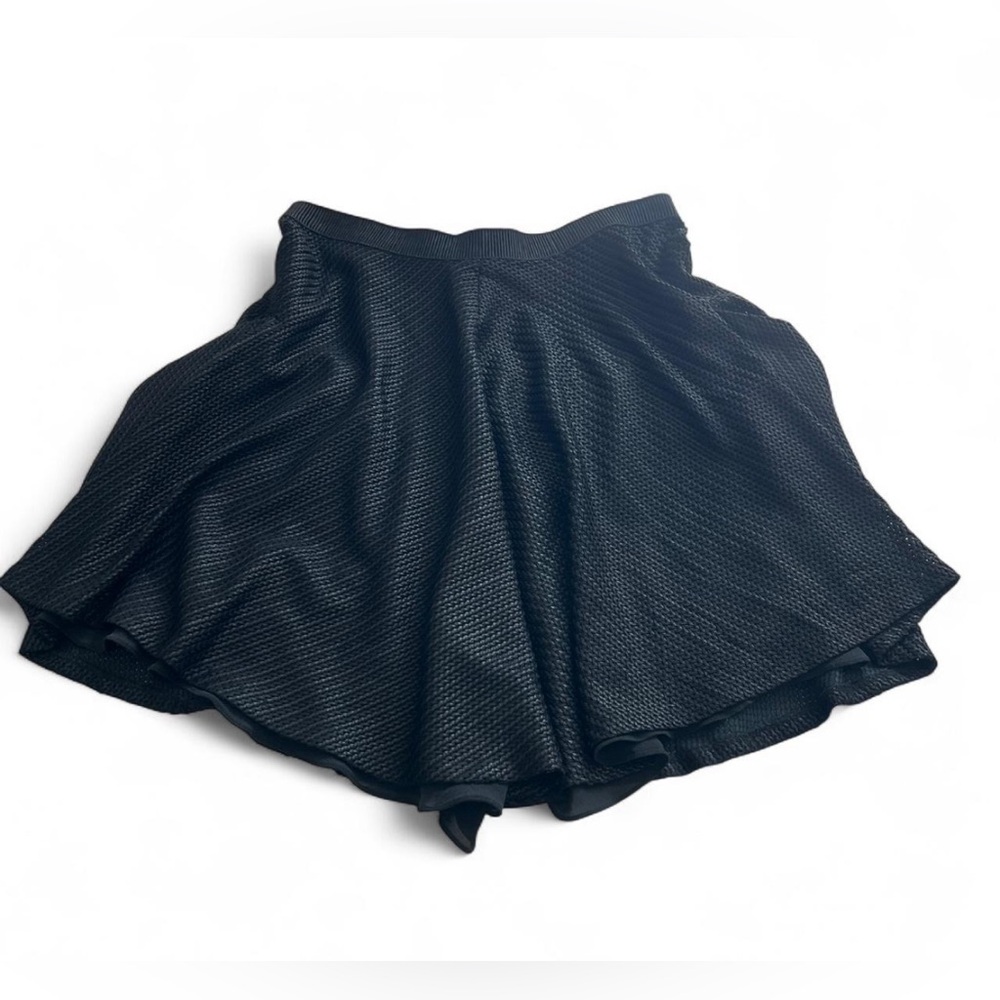 Alexander wang textured ruffle black layered mini skirt 0